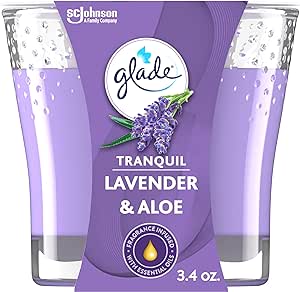 Glade Candle Jar, Air Freshener, Tranquil Lavender & Aloe, 3.4 Oz