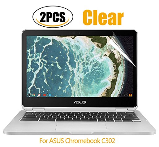 [2PCS PACK]ASUS Chromebook Flip 12.5" Screen Protector, CaseBuy HD Clear Whole Screen Protective Film for ASUS Chromebook Flip C302CA-DHM4 12.5-Inch Touchscreen, 2-Piceces/Pack