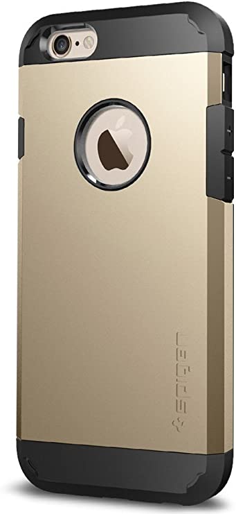 Spigen Tough Armor iPhone 6 Case with Extreme Heavy Duty Protection and Air Cushion Technology for iPhone 6S / iPhone 6 - Champagne Gold