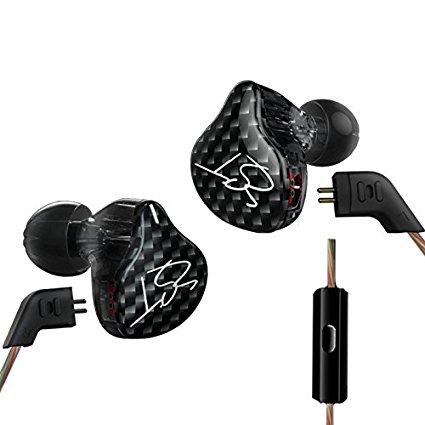 KZ ZST Dynamic Hybrid Dual Driver In Ear Earphones (Black With Mic)