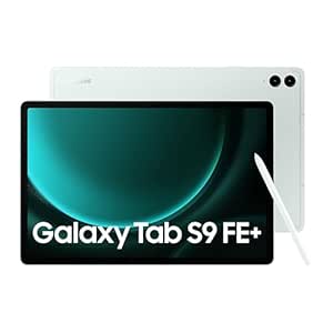 Samsung Galaxy Tab S9 FE , S Pen in-Box, 31.50 cm (12.4 inch) Display, RAM 12 GB, ROM 256 GB Expandable, Wi-Fi, IP68 Tablet, Mint