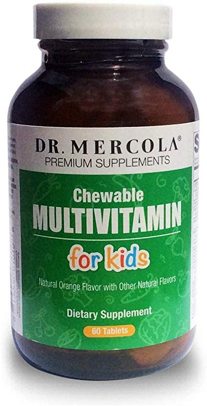 Dr. Mercola Children's Chewable Multivitamin - 60 Tablets - Natural Fruit Flavored - Complete Nutritional Balance Of 28 Vitamins, Minerals, And Trace Elements by Dr. Mercola