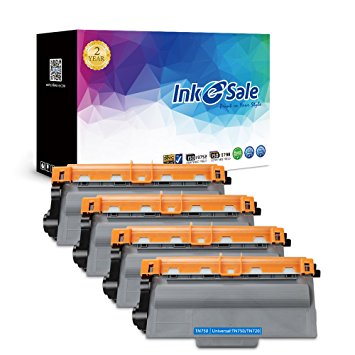 INK E-SALE 4 Pack Brother TN750 Toner Cartridge Compatible for Brother DCP8155DN, HL5450DN, HL5470DW, HL5470DWT, MFC8710DW, MFC8950DTW, MFC8950DW