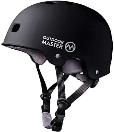 OutdoorMaster Skateboard Cycling Helmet - Two Removable Liners Ventilation Multi-Sport Scooter Roller Skate Inline Skating Rollerblading for Kids, Youth & Adults