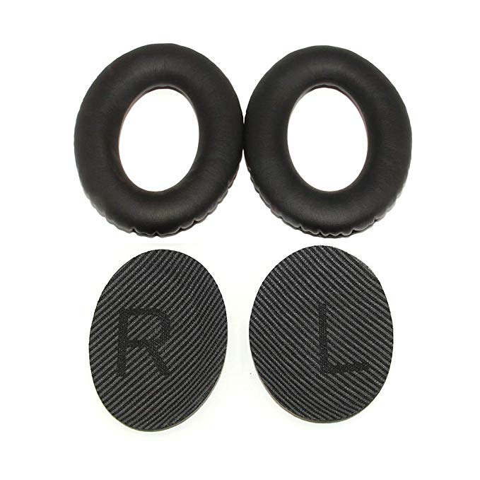 Replacement Earpad Cushions Compatible for Bose QuietComfort15 QC2 QC15 QC25 QC35 AE2, AE2i, AE2 Wireless, AE2-W, SoundTrue, SoundLink (Around-Ear Only) Headphones (QC35 Earpads(Black Mat))