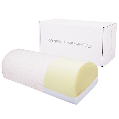 Coop Home Goods - Adjustable Memory Foam - Four Position Support Pillow with Bamboo derived Rayon and Polyester Cover - Removable Foam for Perfect Fit for Back Neck Knee Ankle