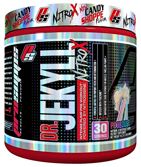 ProSupps Dr. Jekyll NitroX Pre-Workout - Intense Pumps, Focus and Sustained Energy with Beta Alanine, Creatine & Nitrosigine - 30 True Servings (Pixie Dust Flavor)