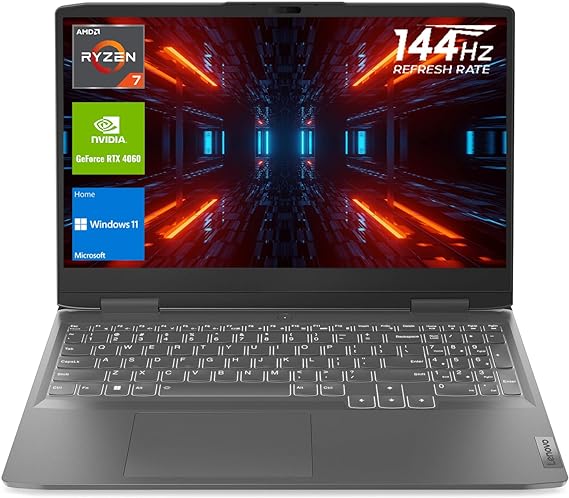 Lenovo LOQ Gaming Laptop GeForce RTX 4060, AMD 8-Core Ryzen 7 7840HS(&gt; i7-12700H), 16.0" WUXGA, 32GB DDR5 RAM, 1TB PCIe SSD, Webcam, Backlit Keyboard, Wi-Fi 6, Windows 11 Home, Grey