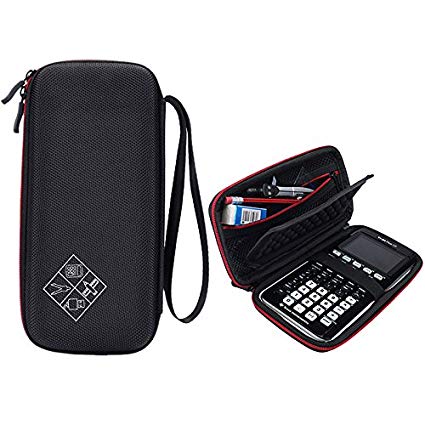 MASiKEN Hard EVA Carrying Case for Graphing Calculator Texas Instruments TI-84 / Plus CE - Carrying Case Protective Storage Bag - Black