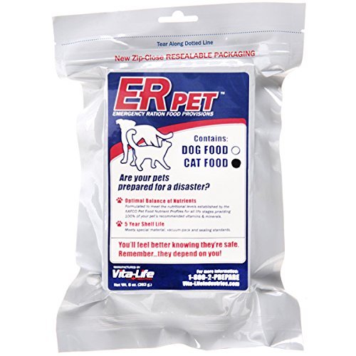 ER Emergency Ration PCF Dry Cat Food for Survival Kits and Disaster Preparedness, Pack of 1