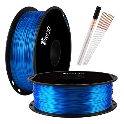 Shine Blue PLA 3D Printer Filament 1.75mm 1KG 2.2LBS Spool Widely Compatible Silk 3D Printing Material TTYT3D