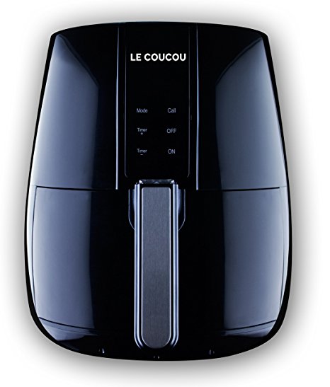Le Coucou Airfryer Harmony II Low Fat Healthy Non Stick Convenient no Oil-Smoke Rapid Air Fryer Black