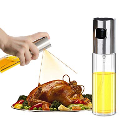 Oil Sprayer Dispenser with Scale,Versatile Glass Olive Oil Bottle for Cooking,Vinegar Bottle Glass,spray bottle for oil for BBQ/Cooking/BBQ/Salad/Baking/Roasting