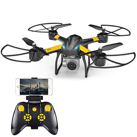 VIFLYKOO Drone for Beginners, Drone with HD Camera for Live Video to Play Inside / Outside 2.4G 6-Axis Headless Mode Treble-Stop 3D Flips for kids and beginners