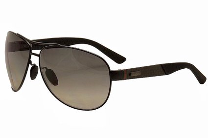 Carbon Fibre Aviator Sunglasses in Black GG 2246S 4VH 65