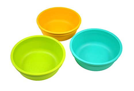 Re-Play Bowls, Aqua, Green, Sunny Yellow, 3-Count