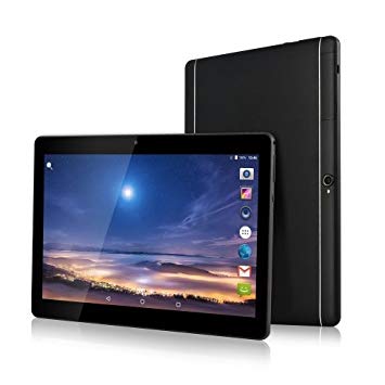 Batai 10 inch Tablet 2560X1600 IPS Octa Core RAM 4GB ROM 64GB Processor 2GHz 8.0MP 3G MTK6592 Dual sim card Phone Call Tablets PC Android 6.0 GPS (Black)