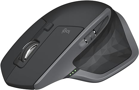 Logitech MX Master 2S Bluetooth Edition Wireless Mouse – Use on Any Surface, Hyper-Fast Scrolling, Ergonomic, Rechargeable, Control Up to 3 Apple Mac and Windows Computers - Graphite