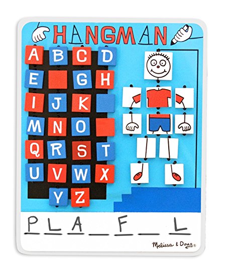 Melissa & Doug Flip to Win Travel Hangman Game - White Board, Dry-Erase Marker