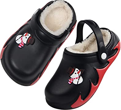 Weweya Kids Garden Clogs Winter Summer Cute Sandals Slippers with Cartoon Charms for Boys Girls Toddler Outdoor Indoor