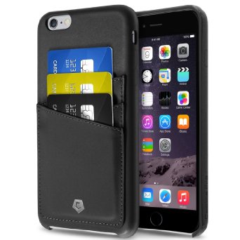 iPhone 6S Plus Case Cobble Pro Premium Handcrafted Ultra Slim Leather Back Case Cover with ID Credit Card Slot Holder for Apple iPhone 6S Plus  iPhone 6 Plus Black