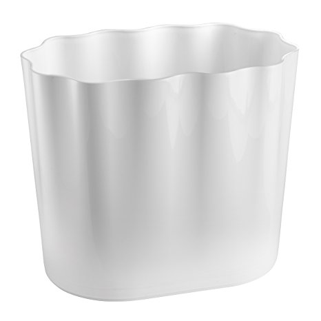 InterDesign Scallop Wastebasket Trash Can for Bathroom, Kitchen, Office - 10"