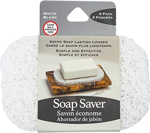 Jacent White Soap Saver Soap Holder (2 soap Savers per Pack), 3 Pack