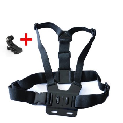 SHINEDA Adjustable Chest Harness Mount with J Hook Mount for GoPro Hero 1 2 3 3 4 cameras