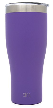 Simple Modern 32oz Slim Cruiser Tumbler - Vacuum Insulated Double-Walled 18/8 Stainless Steel Hydro Travel Mug - Powder Coated Coffee Cup Flask - Lilac Purple