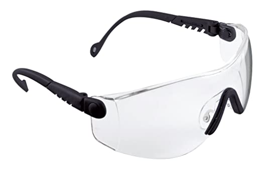 Honeywell 1000016 Op-Tema Safety Eyewear Frame with Clear Anti-Scratch Lens - Black