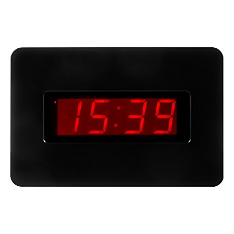Kwanwa Digital Wall Clock Battery Operated Only with Large 1.4'' Red LED Number Display,Can Be Placed Anywhere Without A Cumbersome Cord