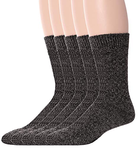 Mens Wool Socks Warm Knit Comfort Cotton Work Duty Boot Winter Socks For Cold Weather 5 Pack