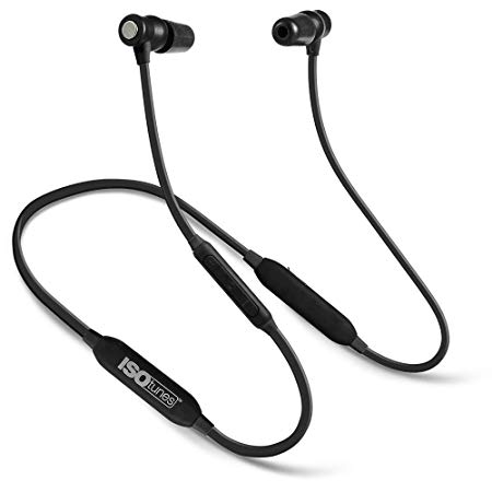 ISOtunes Xtra Bluetooth Earplug Headphones, 27 dB Noise Reduction Rating, 8 Hour Battery, Noise Cancelling Mic, OSHA Compliant Bluetooth Hearing Protector (All Black)