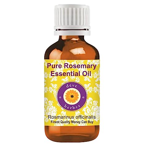 Deve Herbes Pure Rosemary Essential Oil (Rosmarinus officinalis) Steam Distilled 50ml