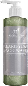 Art Naturals Clarifying Acne Face Wash 8oz- Deep Cleansing & Exfoliation of Acne, Blackheads and Pimples Infused With Cucumber & Aloe for Added Hydration. For all Skin Types for Men & Women.