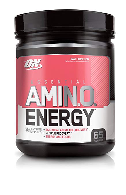 OPTIMUM NUTRITION ESSENTIAL AMINO ENERGY, Watermelon, Keto Friendly Preworkout with Green Tea and Green Coffee Extract, Flavor: Watermelon, 65 Servings