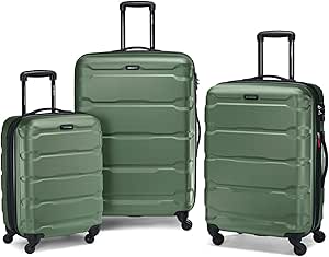 Samsonite Omni Pc Hardside Expandable Luggage, Pink, One Size, Army Green, 3-Piece Set (20/24/28), Omni Pc Hardside Expandable Luggage With Spinner Wheels