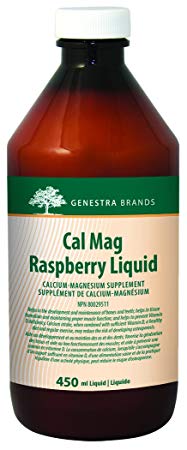 Genestra Brands - Cal Mag Raspberry Liquid - Calcium and Magnesium with Vitamin D to Support Bone, Teeth, Tissue and Muscle Function - 450 ml Liquid