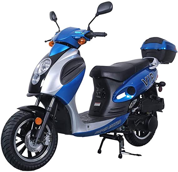 X-Pro 150cc Moped Scooter Motorcycle Scooter 150 Adult Scooter Gas Moped Scooter (Blue)