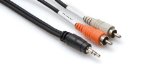 Hosa Cable CMR206 Stereo 18 Inch to Dual RCA Adapter Cable - 6 Foot