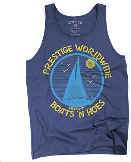 Superluxe Clothing Boats N Hoes Mens Womens Unisex Prestige Worldwide Funny Movie Sailing Tank Top