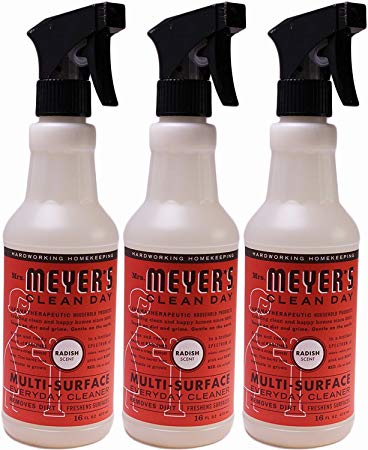 Mrs. Meyer's Clean Day Multi Surface Everyday Cleaner, Radish Scent, 16 Ounce (Pack of 3)