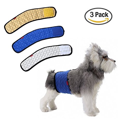 Male Dog Belly Band Wraps Washable Diapers (3 Pack) by Mkono