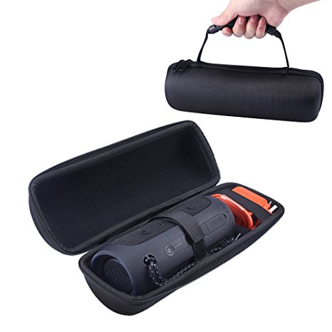 Carry Travel Protection Speaker Cover Case Pouch Bag For JBL Flip 4 Flip4 /JBL Flip 3 Bluetooth Speaker (Black)