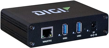 DIGI AW02-G300 Ethernet to USB Adapter, AnywhereUSB 2 Plus; Dual USB 3.1 Gen 1 Ports, Single 10M/100M/1G Ethernet, 5VDC