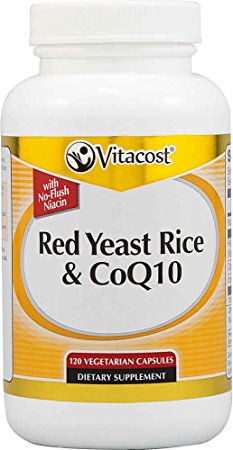 Vitacost Red Yeast Rice & CoQ10 with No-Flush Niacin -- 120 Vegetarian Capsules
