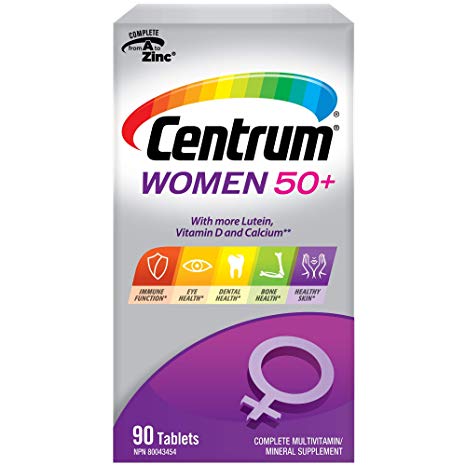 Centrum Women 50  (90 Count) Multivitamin/Multimineral Supplement Tablet, Vitamin D, Age 50 and Older