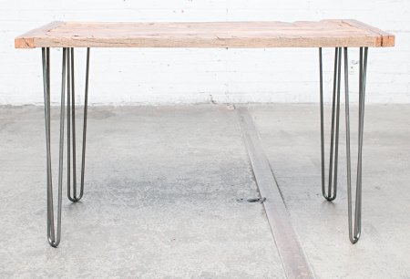 28" Hairpin Legs (Raw Steel, Three-Rod) ▫ Industrial Strength ▫ Mid Century Modern ▫ Set of 4 Table Legs