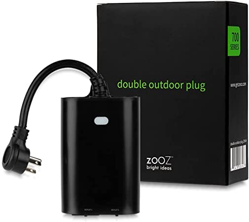 Zooz 700 Series Z-Wave Plus Outdoor Double Plug ZEN14 | Hub Required | Works with The Z-Box Hub, Home Assistant, and Hubitat