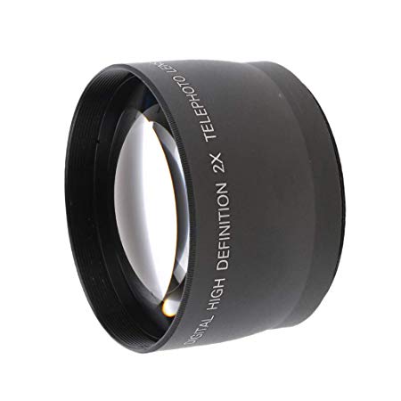 gazechimp 58mm 2X Telephoto Lens Tele Converter for Canon Nikon Sony Pentax 18-55mm